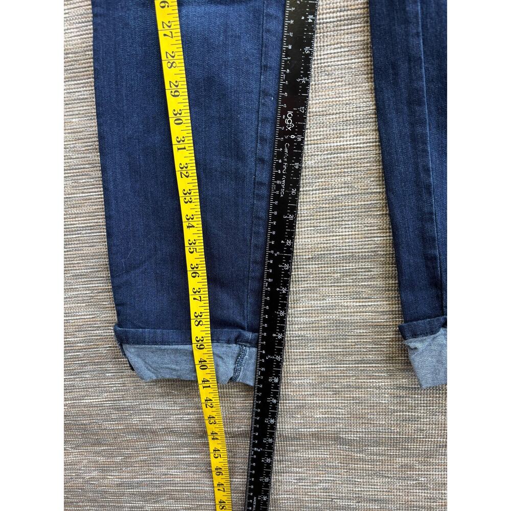 Belle By Kim Gravel Pull On Jegging Jeans Womens 18W Blue Cuffed Stretch Denim - Picture 8 of 8